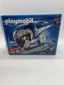 PLAYMOBIL Blauer Polizeihubschrauber 4266 mit OVP, komplett Polizei Helikopter - Bild 1 von 2