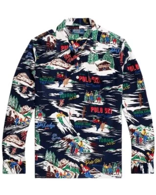 Camisa Polo Estampado Esquí Pana Para Hombre Nueva Talla Pequeña  Foto 1 de 3