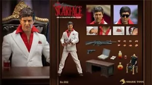 SHARK TOYS 1/12 Scarface Furious Tony Montana Alfredo Pacino Figura Deluxe 002B - Foto 1 di 17