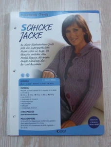 Strickanleitung für schicke Damen Jacke - Bild 1 von 3