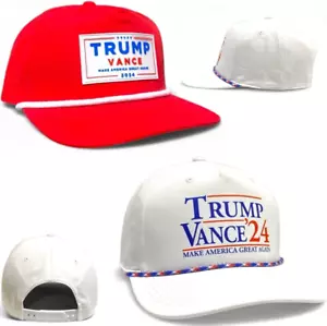 Trump Vance 2024 MAGA Hat Make America Great Again Snapback Patriotic Rope Cap - Picture 1 of 11