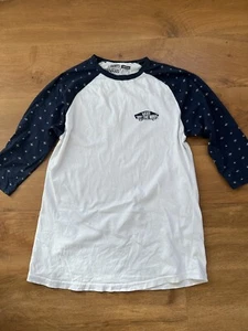 Women's Vans Long Sleeve Retro Baseball Style T Tee Shirt Size M Medium - Picture 1 of 8