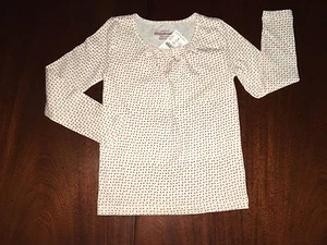NWT 4/5 Crewcuts Sunset (Purplish) Dots L/S Tee Top Gathering at Neck LAST One - Picture 1 of 2