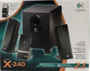 Logitech X-240 Speaker System Brand New Factory Sealed w Integrated MP3 Cradle - Picture 1 of 7
