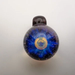 Blue Honeycomb pendant head Synchronicity Glass Art  Ota Ryo Japan - Picture 1 of 10
