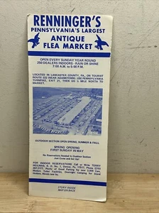 RENNINGER'S PENNSYLVANIA'S ANTIQUE FLEA MARKET Brochure Lancaster County map B11 - Picture 1 of 6