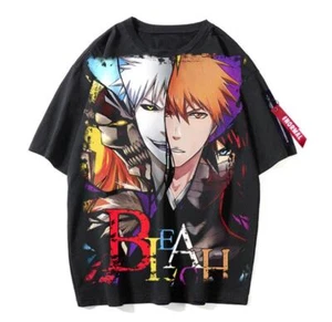 Bleach Cosplay Anime Manga Streetwear T-Shirt Shirt Undershirt Polyester Schwarz - Picture 1 of 2