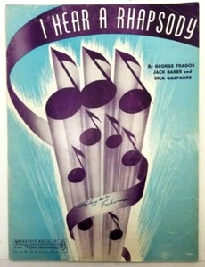 1940 I Hear A Rhapsody George Fragos Jack Baker Dick Gasparre Sheet Music (K10E) - Picture 1 of 2