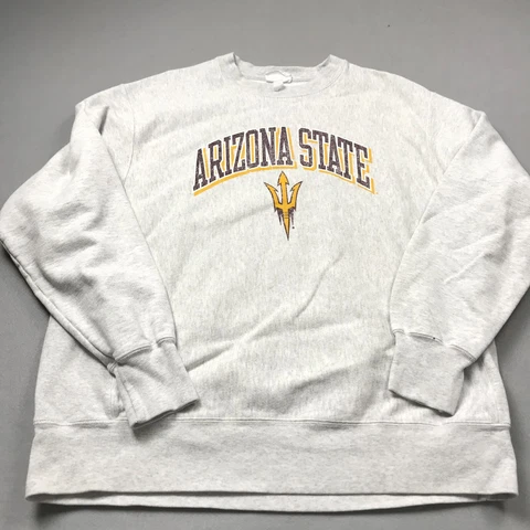 Arizona State Sundevils Sweatshirt Mens Large Gray Champion Reverse Weave NCAA Cover