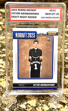 VICTOR WEMBANYAMA 2023 PANINI GRADED GEM-MT 10 DRAFT NIGHT  ROOKIE CARD #DN1