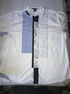 Le Jean De Marithe Francois Girbaud STREIFEN Spirale POLKA DOTS Herren 3XL SHIRT - Bild 1 von 15