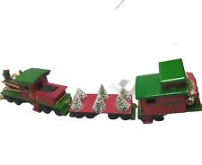 Vintage Roman Inc. Wooden Evergreen Express 1986 Christmas Display Train  TLC 
