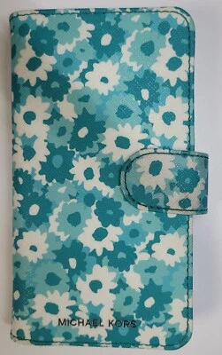 Funda tipo folio para teléfono Michael Kors clavel floral para iPhone X XS (azul azulejo) Foto 1 de 3