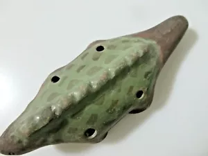 Vintage Clay Lizard Wind Flute Whistle Musical Instrument Hand Made In Chile - Picture 1 of 7