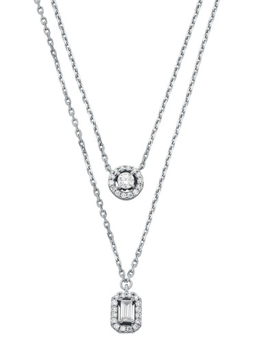 Michael Kors MKC1745CZ040 collier donna argento sterling 925 bianco 39 5 cm