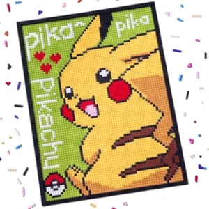 Pokemon Pikachu Conexión Construcción Conexión Pix Brix Pixel Art Puzzle Ladrillos - Imagen 1 de 4