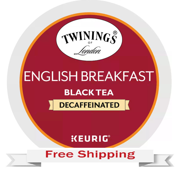 Twinings of London Decaffeinated English Breakfast Tea K-Cups for Keurig, 24 Photo Related