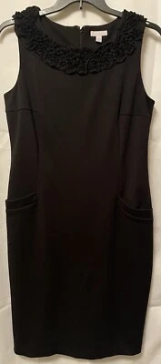 Charter Club Sheath Dress Womens Size 14 Black Sleeveless Stretch Pockets - Image 1 of 4