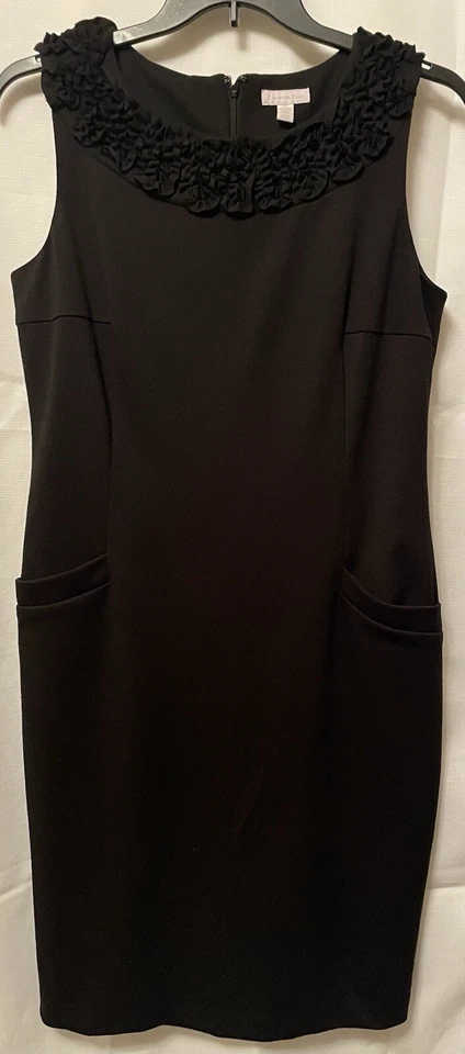 Charter Club Sheath Dress Womens Size 14 Black Sleeveless Stretch Pockets - Image 1 of 4