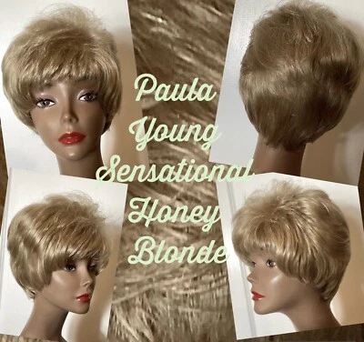 Peruca Paula Young SENSATIONAL mel loiro tamanho médio curta LIMPA E-6 - Imagem 1 de 4