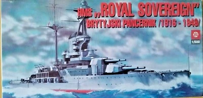 Corazzata britannica HMS Royal Sovereign - ZTS Plastyk scala 1/500 - Immagine 1 di 2