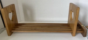 Vintage Holz Herzen verstellbar Schiebe Bücherregal Landhaus Küche Bücher 19" mit Box - Bild 1 von 14
