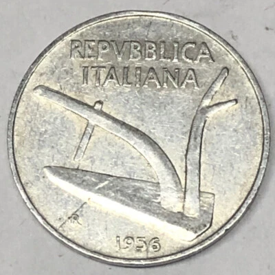 1956 Italy 10 Lire Coin + Better Grade World Coin - Image 1 of 2