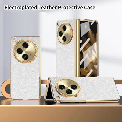适用于 OnePlus 开放式豪华闪光聚氨脂合成革电镀防震坚固外壳 保护套 — 第 1/4 张图片