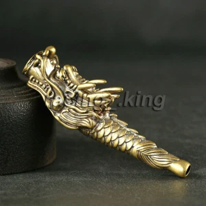 Neue traditionelle chinesische Drache Metallstiele Rauchen Pfeifen tragbare kreative Pfeife - Bild 1 von 5