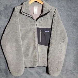 Chaqueta Patagonia Retro X Para Hombre Pequeña Gris Negra Pila Profunda Vellón Sherpa Cremallera Completa - Imagen 1 de 10