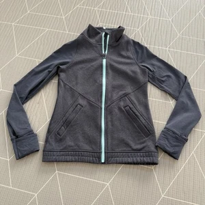 IVIVVA Lululemon Gray And Teal Full Zip Up Jacket Girls Sz 12 - Picture 1 of 6