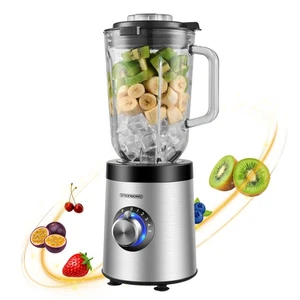 Frullatore a immersione vetro acciaio inox 800 watt tritaghiaccio frullatore universale - Foto 1 di 8