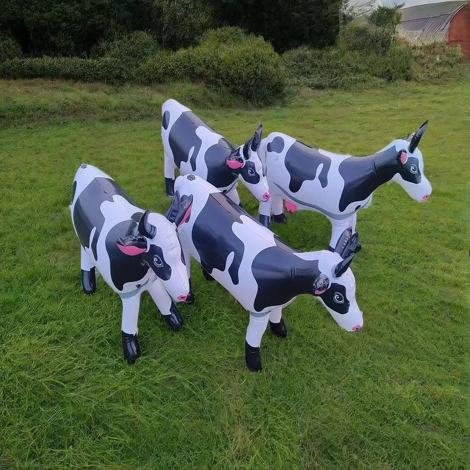 Bonito brinquedo inflável animal fazenda animal PVC vaca grande brinquedo balão para - Imagem 1 de 4