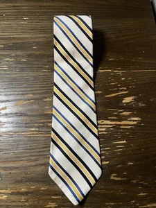 Vintage Tommy Hilfiger gelb gestreifte Seide Herren Designer Krawatte - Bild 1 von 4