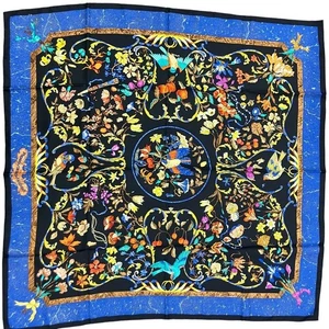 Hermes Carre 90 "Pierres d'Orient et d'Occident" blau ohne Etikett ohne Karton - Bild 1 von 4