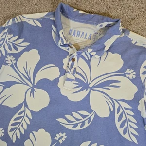 Camisa Polo Kahala Adulto XXL Azul Hawaiana Confort Aire Libre Informal Para Hombres - Imagen 1 de 7