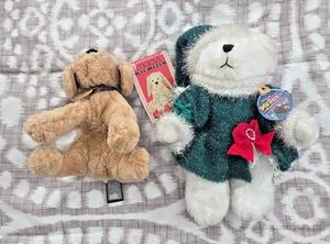 Lot of 2 Plush Bear & Dog Lot! New York! Macy's Dog - Radio City Rockettes Bear - Picture 1 of 3