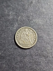 1858 O Seated Liberty Half Dime Very Fine VF - Picture 1 of 4