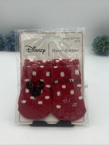 Disney Dog Socks Harry Barker Red Minnie Polka Size XS/S - Picture 1 of 4