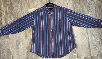 Vintage 80s/90s Greatland Striped Cotton Chamois Flannel Button Up Shirt Size XL - Image 1 of 4