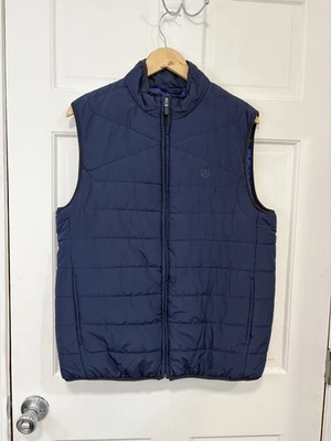 Мужской стеганый жилет-пуховик Chaps с карманами на молнии без рукавов верхняя одежда размер M - Изображение 1 из 4