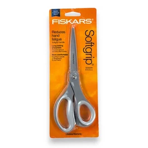 Fiskars 01-004761J Softgrip Scissors Straight Stainless Steel 8 Inch - Picture 1 of 2