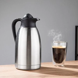Edelstahl 2-Liter-Isolierkanne mit praktischem Schraubverschluss - Bild 1 von 5