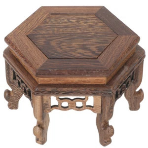 Wooden Potted Plant Holder Garden Plant Riser Plants Stand Bonsai Wooden Rack - Picture 1 of 12