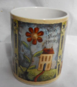 TAZA LARGA TAZA CAFÉ HOGAR DULCE HOGAR 0501029 PERA CASA FLORES LUNA CORAZÓN ÁRBOL - Imagen 1 de 3
