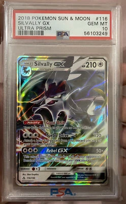 2018 Pokemon Ultra Prism #116 Silvally GX PSA 10 - Image 1 of 2