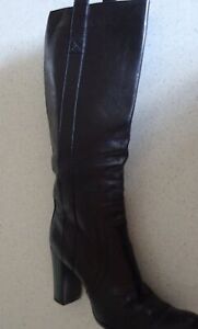 COSTUME NATIONAL   Black Knee High Leather Boots  -   Size 40.5 - Made in Italy