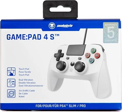 SnakeByte Game:Pad 4S Wired Gaming Controller (Black) (PS4)  - Image 1 of 4