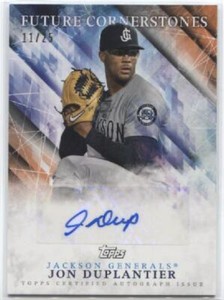 2019 Topps Pro Debut Jon Duplantier FUTURE CORNERSTONES Autograph ORANGE 11/25