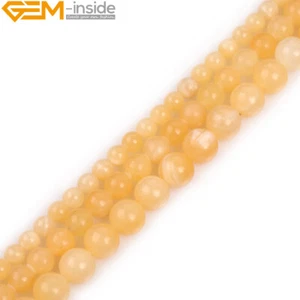 Wholesale Natural Gemstone Orange Jade Beads For Jewelry Making 15” 6mm 8mm 10mm - Picture 1 of 27